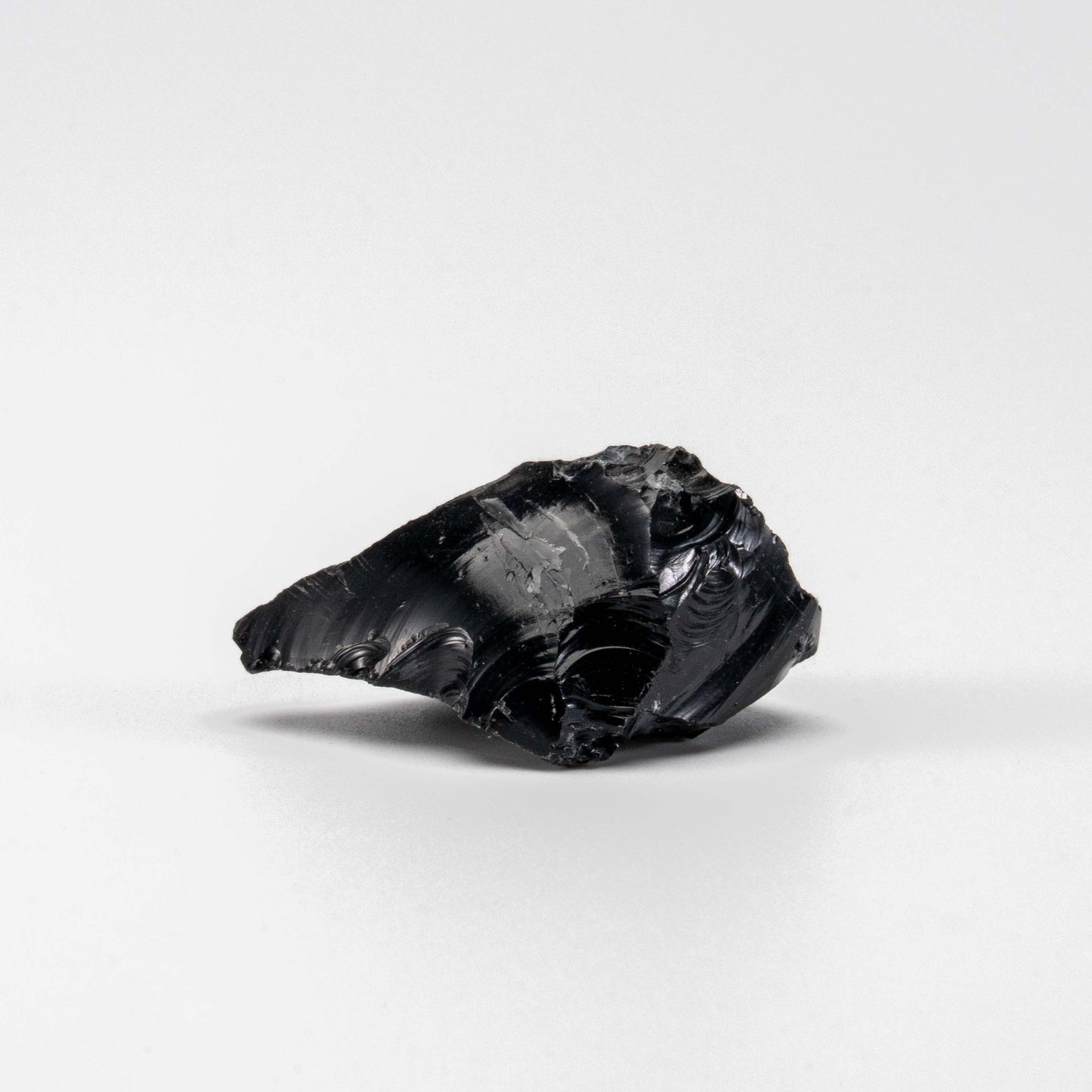 Jet-black Obsidian incense holder