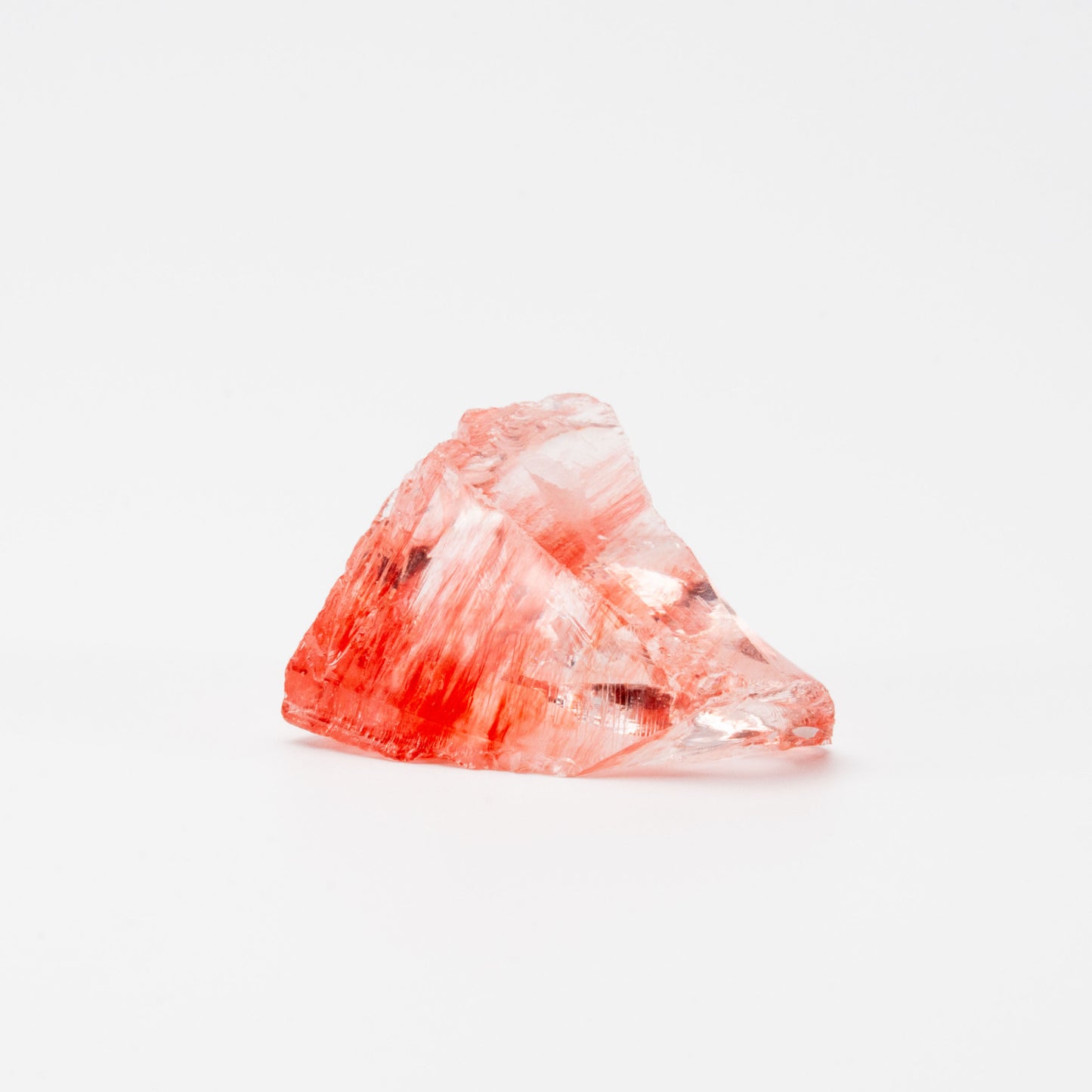 Glossy red fused stone incense holder