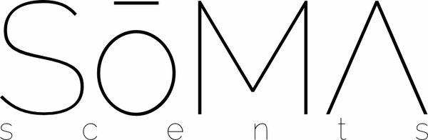 logo sign of SomaScents in white background