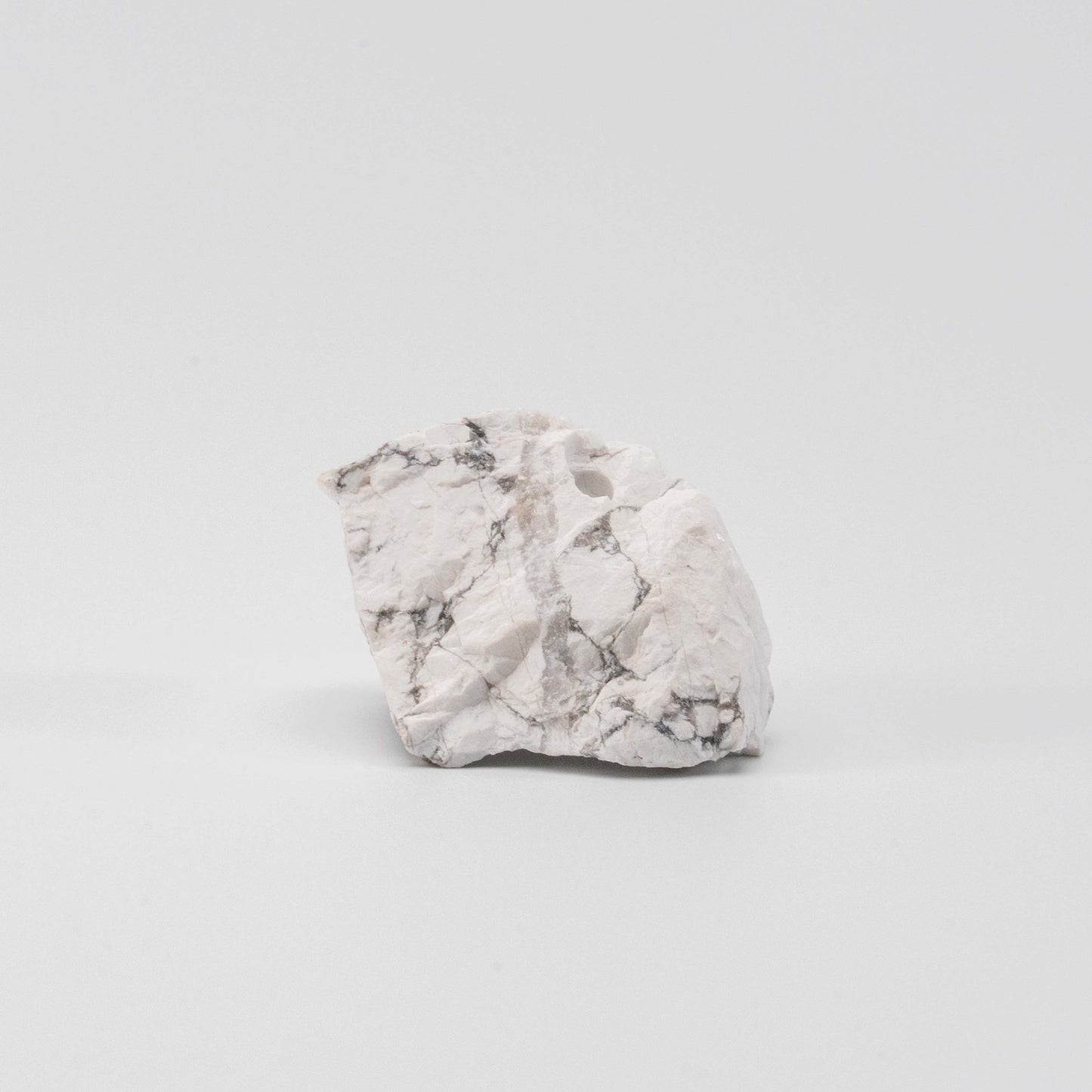 Soft white Howlite incense holder with natural veining