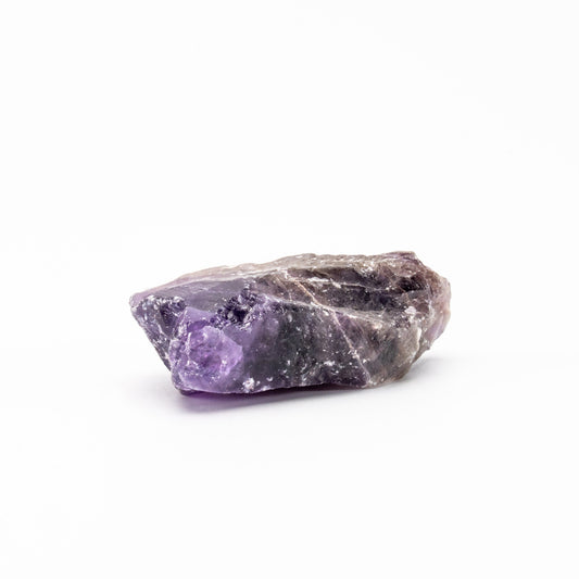Rough-cut purple Amethyst gemstone incense holder