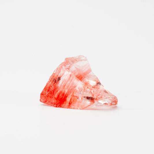 Glossy red fused stone incense holder