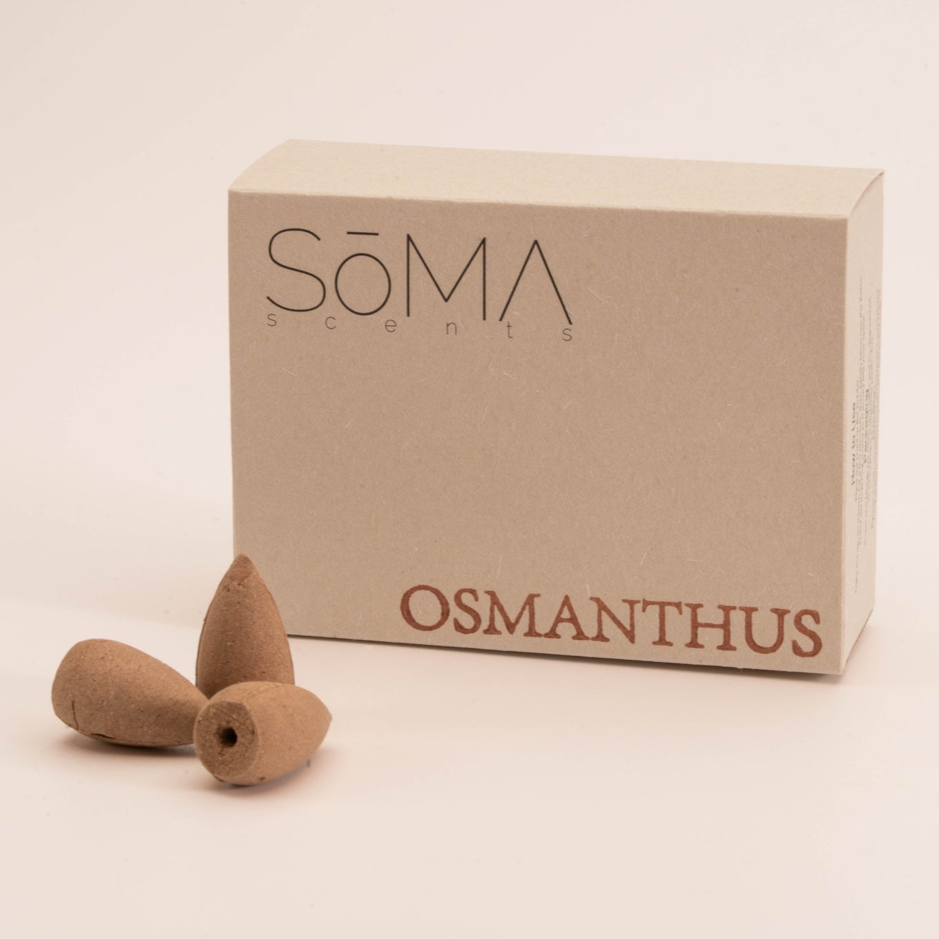 osmanthus backflow incense cones in an eco-friendly box