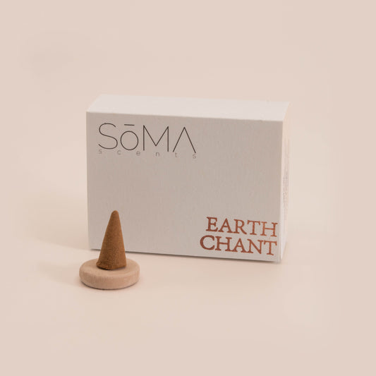 Earth Chant incense cones in a recyclable box
